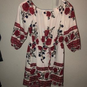 Off-the-shoulder Floral Romper